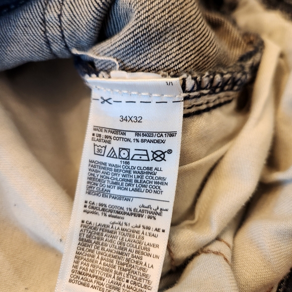 Old Navy Jeans Mens 34X32 Dark Wash Denim Athletic Taper Built In Flex 5 Pocket - Picture 3 of 7